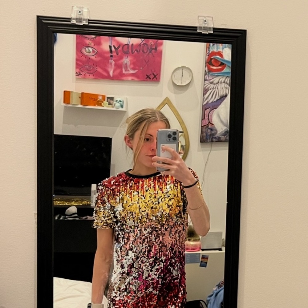 Sequin Shift Dress for Kids - Multicolor